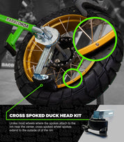 Entenkopf-Kit für Kreuzspeichenräder für den Street Bike Reifenwechsler