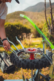 Dirt Bike Tire Changer + Lift Kit + Pro Tire Irons Bundle